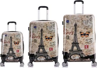InUSA Inusa Paris Prints Lightweight Hardside Spinner 3Pc Set