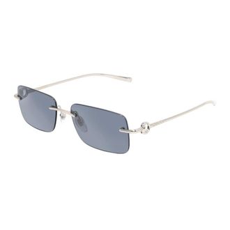 Gucci Sunglasses, male, Gray, 55 MM, Stylish Silver Blue Sunglasses