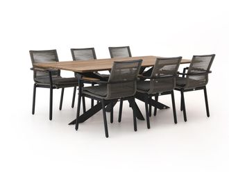 Bellagio la vita attrattiva Bellagio Marudo/Furato 220cm dining tuinset 7-delig stapelbaar