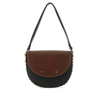 Stella McCartney Two-Tone Alter Mat Medium Frayme Shoulder Bag Black/havana Borse A Mano