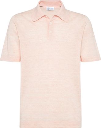 Brunello Cucinelli Polo-style sweater in Light Pink at Nordstrom, Size 52 It
