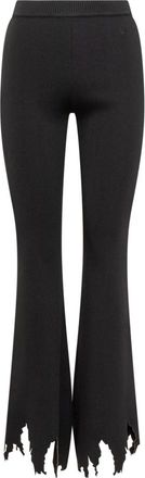 J.W.Anderson Lasergesneden broek - Dames - Wijde Broeken - Zwart - M - Polyester - Broeken