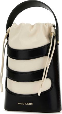 Alexander McQueen Womens The Rise Mini Bucket Bag Black Calf