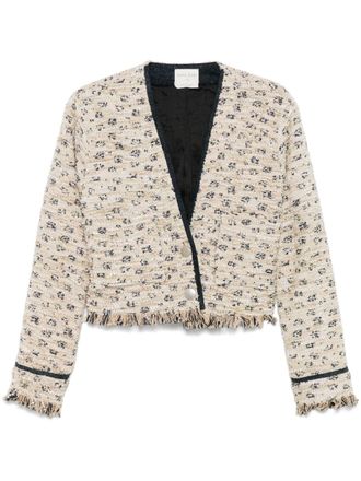 Forte_Forte tweed jacket - women - Cotton/Polyamide/Polyester/other fibers - III - Neutrals