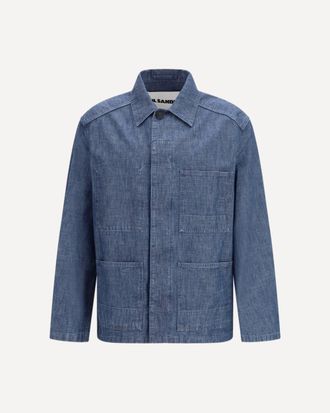Jil Sander Patch-pocket chambray Overshirt Male 50