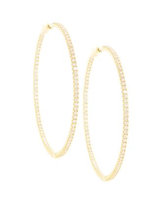 Diana M. Jewels Fine Jewelry 18K 3.00 Ct. Tw. Diamond Hoops