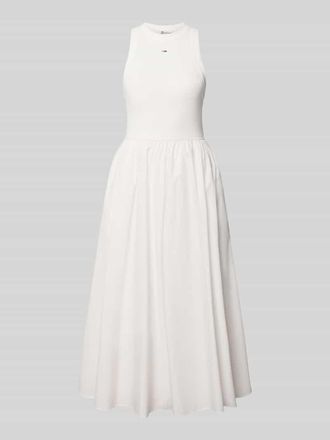 Tommy Jeans Midikleid aus reiner Baumwolle in Weiss, Gr&ouml;&szlig;e XXS