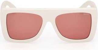 Emilio Pucci 56mm Square Sunglasses in White /Bordeaux at Nordstrom Rack