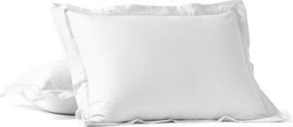 Coyuchi Cloud Soft Organic Cotton Sateen Pillow Sham in Alpine White at Nordstrom, Size King