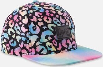 Deux par Deux Flat Brim Animal Print Cap in Black Animal Print at Nordstrom, Size 12-24 M