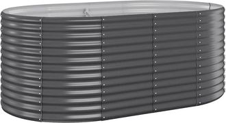 vidaXL Vidaxl - Jardinera Arriate Acero Galvanizado Antracita 175x100x68cm