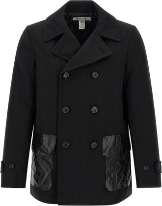 Comme Des Gar&ccedil;ons Double-Breasted Caban - Heren - Mantel - Zwart - M - Polyester - Jassen