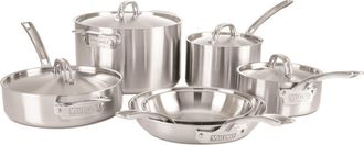 Viking Professional 10-Piece 5-Ply Satin Finish Cookware Set in Stainless Steel at Nordstrom