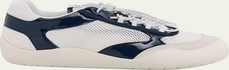 Prada Mens Speedrock Leather and Mesh Sneakers