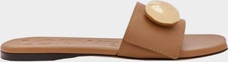 Loewe Pebble Leather Slide Sandals