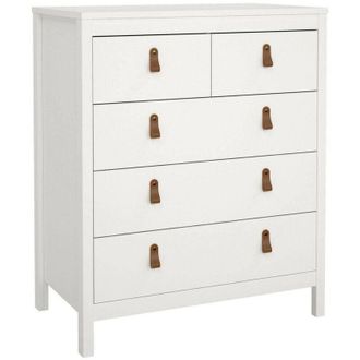 Dmora Cassettiera Alulim, Settimino multiuso, Com&ograve; camera da letto, Mobile con cassetti, 82x48 h99 cm, Bianco - Dmora
