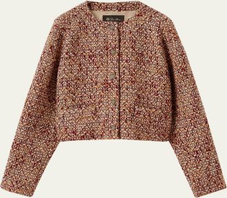 Loro Piana Geneva Single-Breasted Boucle Jacket
