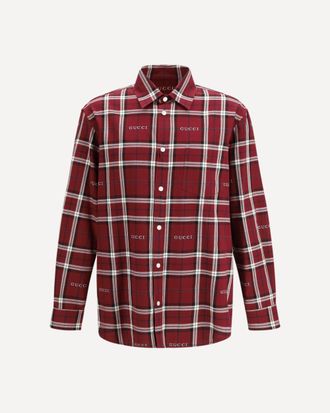 Gucci Multicolour tartan cotton jacquard Shirt Male 46