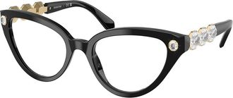 Swarovski SK 2028 1001 51mm Womens Cat-Eye Eyeglasses 51mm