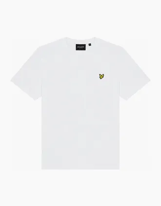 Lyle & Scott Mens Lyle & Scott Plain T-Shirt White - Size: 38