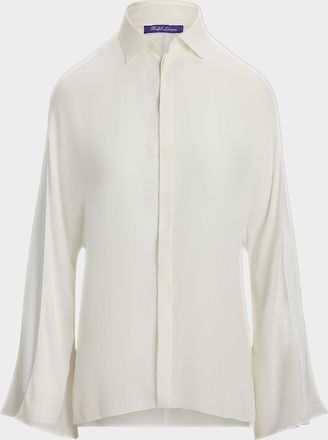 Ralph Lauren Collection Karen Silk Georgette Blouse