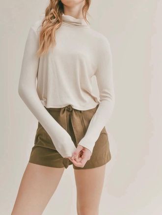 Sadie & Sage Smores Turtleneck In Cream