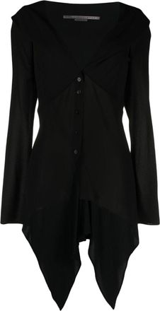 Stella McCartney asymmetric-hem silk cardigan - women - Silk - 40 - Black