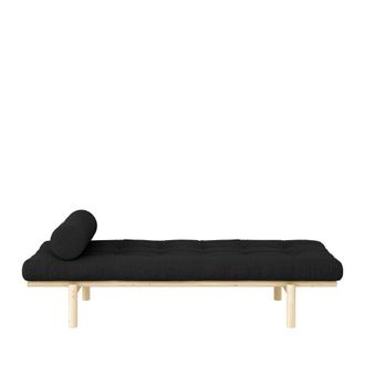 Karup Design Chaise longue de madera natural y tela - Gris