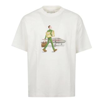 Dr&ocirc;le de Monsieur T-Shirts, male, White, Size: L The Man in the Painting T-Shirt