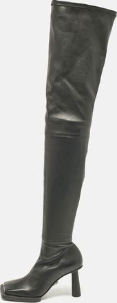 Jacquemus Black Leather Over The Knee Boots