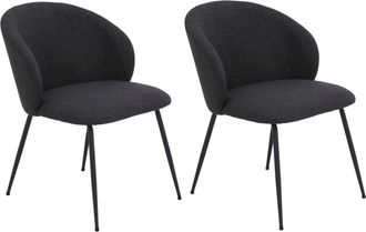 Hela 4-Fussstuhl »GRAZ, Esszimmerstuhl« (Set) 2 Stk.XL-Sitzbreite,4-Fuss,Rundrohrgestell,140 Kg belastbar, Webstoff