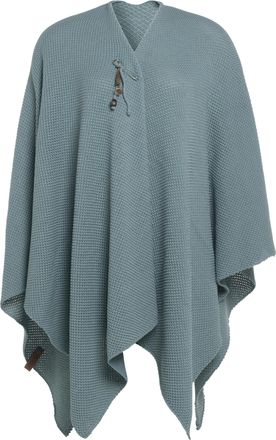 Knit Factory Jazz Shawl Wrap - Knitted Poncho - Winter Women Poncho - Ladies Cape Coat - Shawls and Wraps - Blanket Scarf - Stone Green - One Size