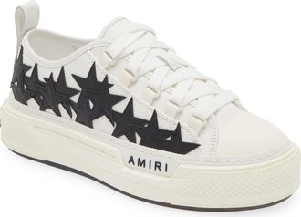 Amiri Stars Court Sneaker in White Black at Nordstrom, Size 41