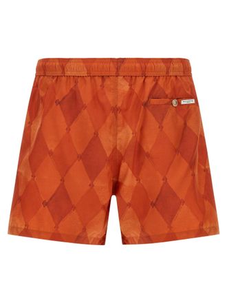 Ballantyne Diamond Jacquard Swim Shorts - Orange