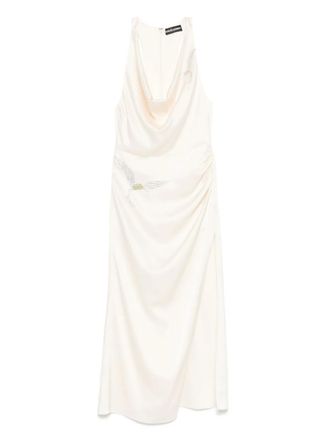 DAVID KOMA sleeveless dress - Neutrals