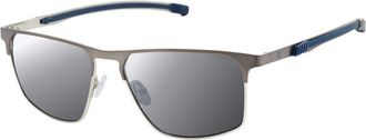 Champion STEELE Polarized C03 Mens Sunglasses Silver Size 56