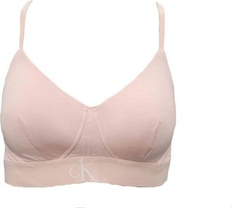 Calvin Klein Womens Plush 8.25 Lightly Lined Bralette In Barely Pink