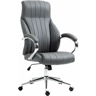Clp Clp - Silla De Oficina Wigan En Cuero Real Gris