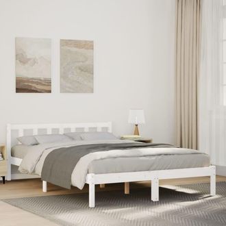 Berkfield Home Extra Long Bed Frame without Mattress White 160x220 cm Solid Wood Pine