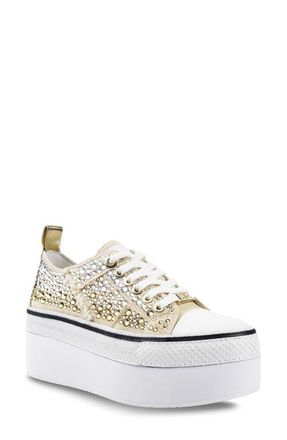 Zigi Soho Koralay-2 Embellished Platform Sneaker in Gold/Multi at Nordstrom, Size 10