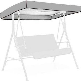 OEM Columpio De Tres Plazas, Impermeable, Poli&eacute;ster Plateado, Estilo Casual Y Contempor&aacute;neo, 191 X 120 X 23 Cm