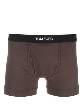 Tom Ford Boxer con banda logo - Marrone