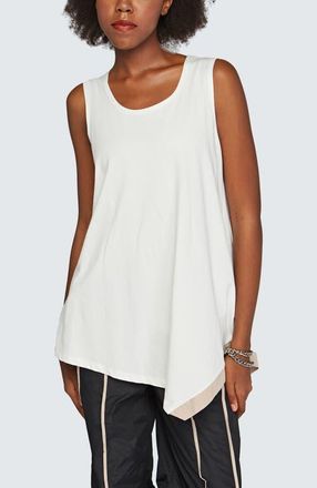 Luukaa D'Celli Harmony Cotton Jersey Top in Ecru at Nordstrom, Size 12
