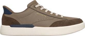 Skechers Bunge Lace Slip-ins W/Suede Toe Cap Sneaker, Dktp, 11.5 UK