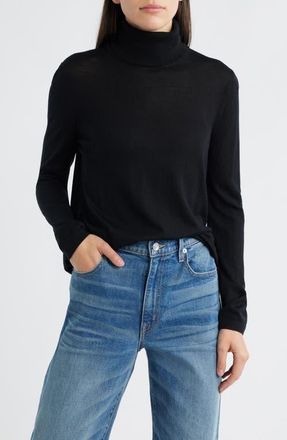 Mavi Turtleneck Wool Sweater in Black at Nordstrom, Size Small