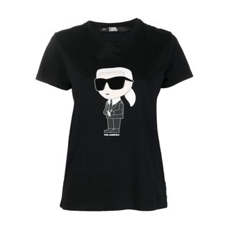 Karl Lagerfeld Dames, Tops, Zwart, Maat: XL Katoen