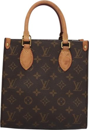 Louis Vuitton Plat Brown Canvas Handbag (Pre-Owned)