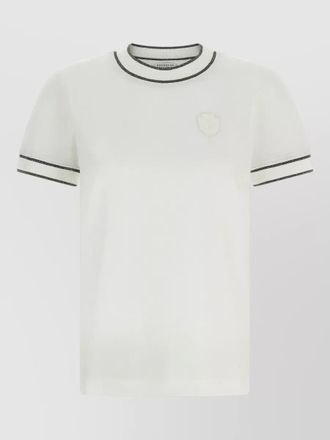 Brunello Cucinelli ribbed trim cotton crew neck t-shirt
