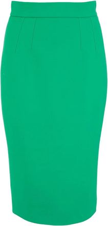 Dolce & Gabbana Midi-rok met rits en split - Groen