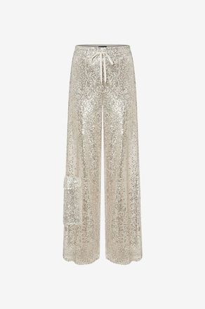 Cambio Pailletten-Cargohose mit weitem Bein Avril